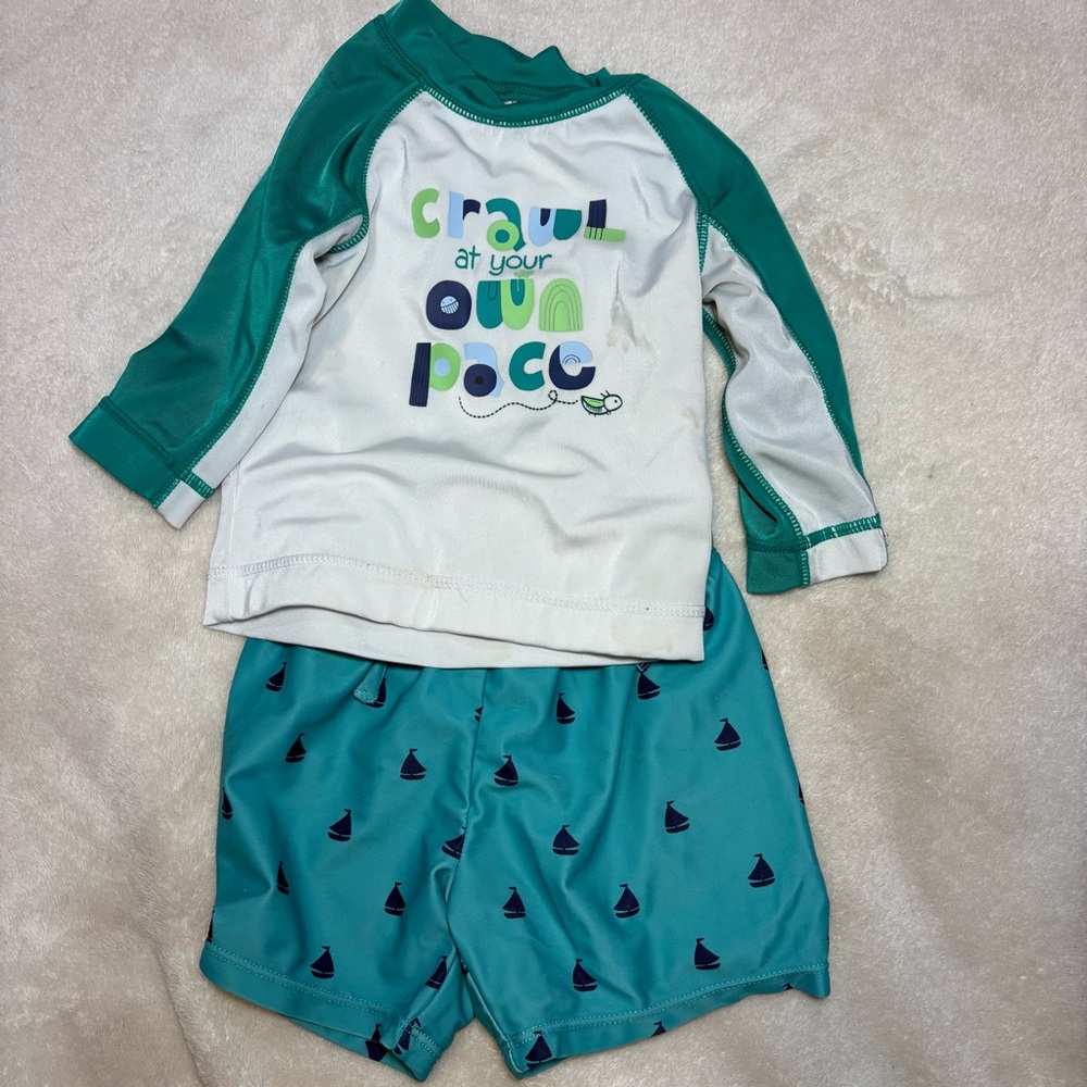 Koala Kids swim shorts & Gymboree swim top